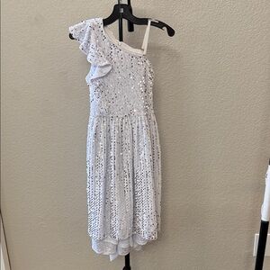 Sparkling White Girls Dress